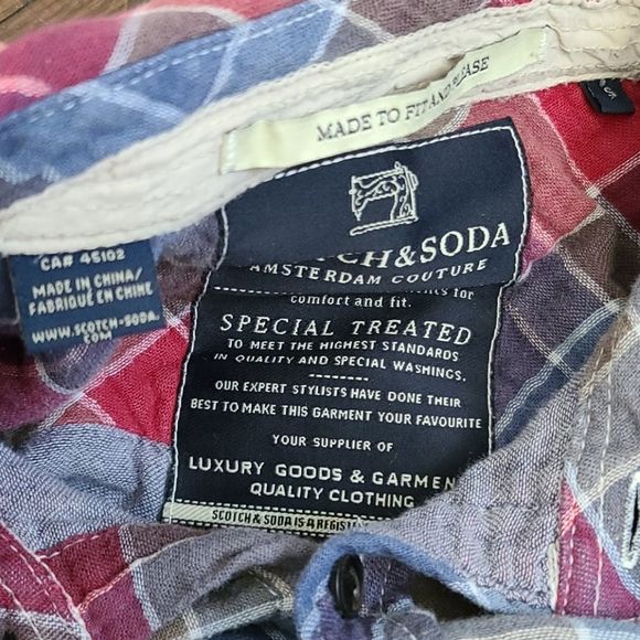 Scotch & Soda Multicolor Plaid Button Down Shirt - Picture 7 of 16